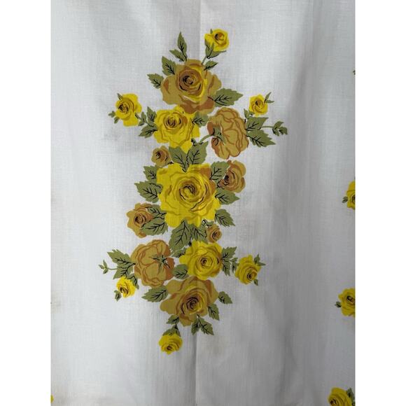 2 VTG Stevens UTICA-MOHAWK Standard Cottage YELLOW ROSE MUSLIN Pillowcases 30x20 - Picture 2 of 6